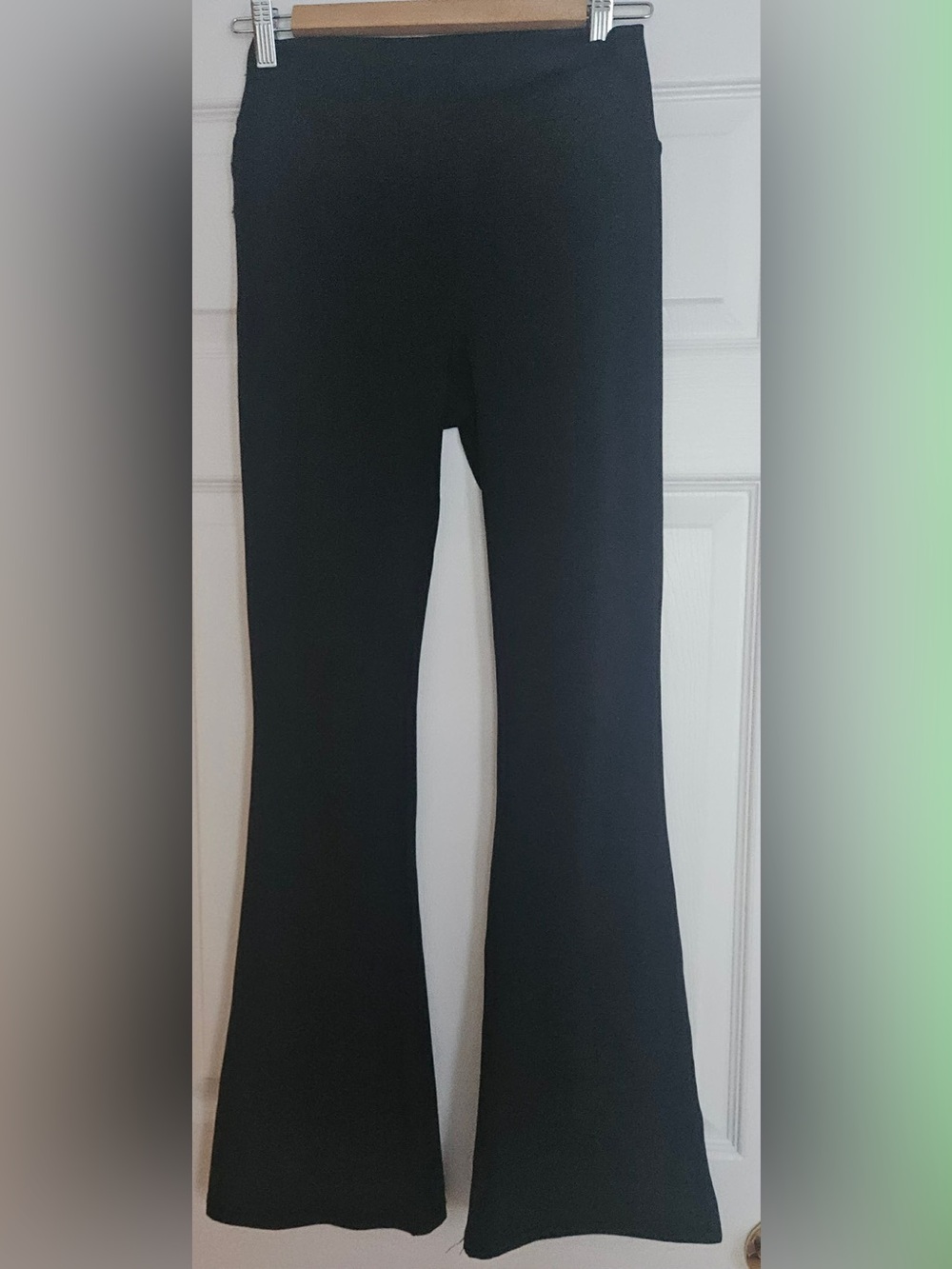 Mono b Black Flared Knit Pants Size M Good Condition